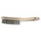 Hand brush wood  handle stainless steel 4 rows